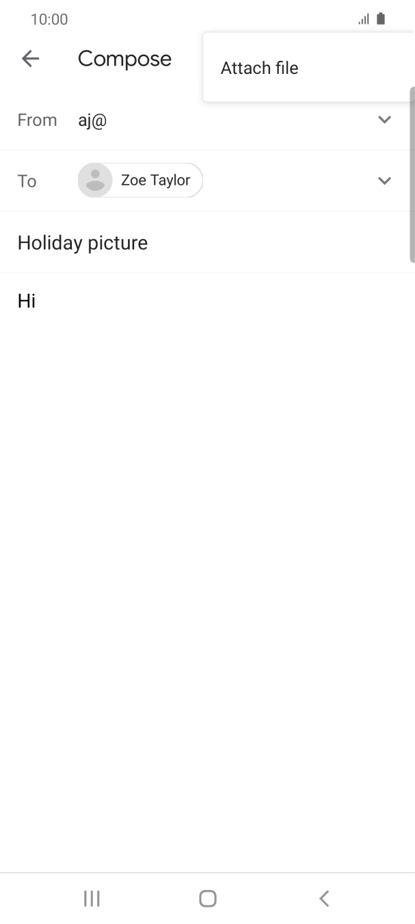 Press Attach file and go to the required folder.