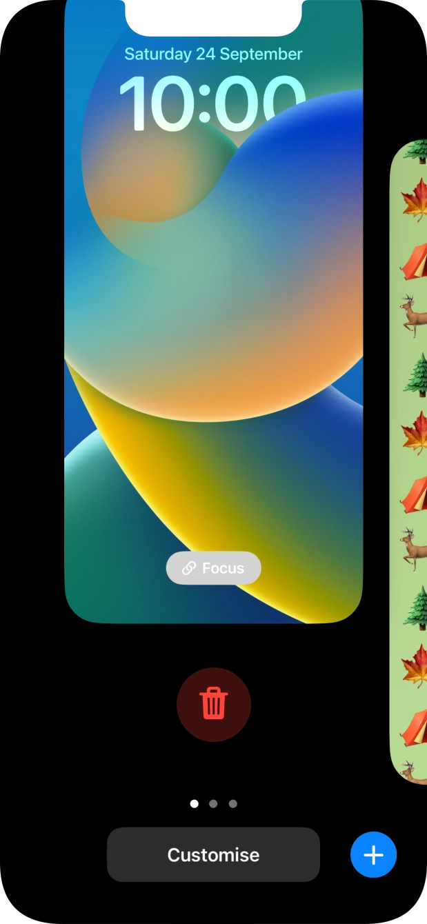 Press the delete icon. Press the delete icon.