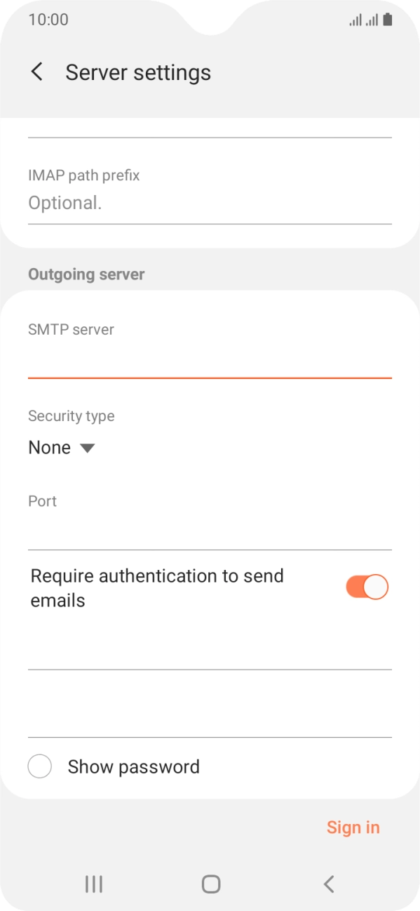 Press the drop down list below 'Security type'. Press the drop down list below 'Security type'.