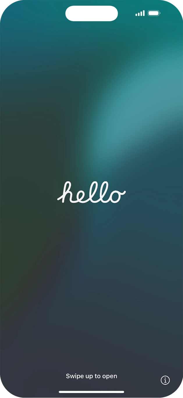 Slide your finger upwards starting from the bottom of the screen.