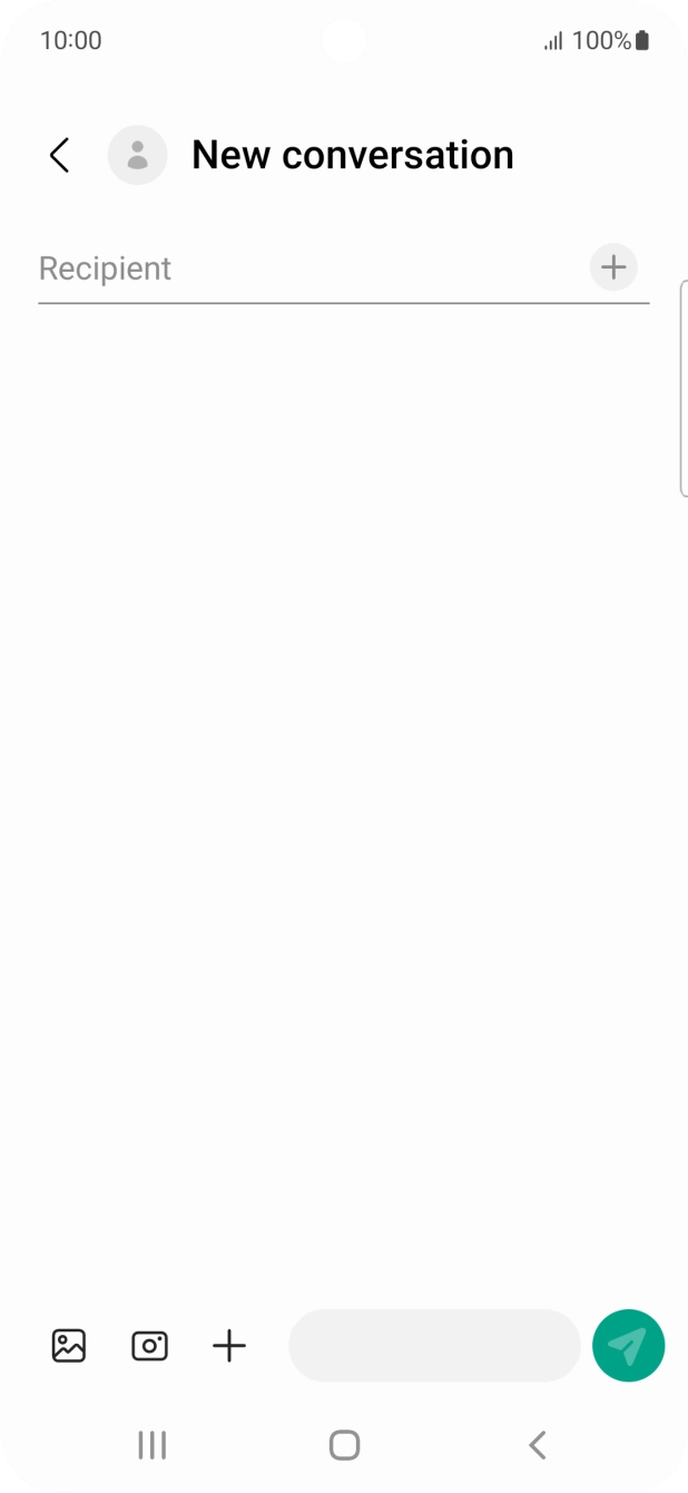 Press the search field and key in the first letters of the recipient's name.