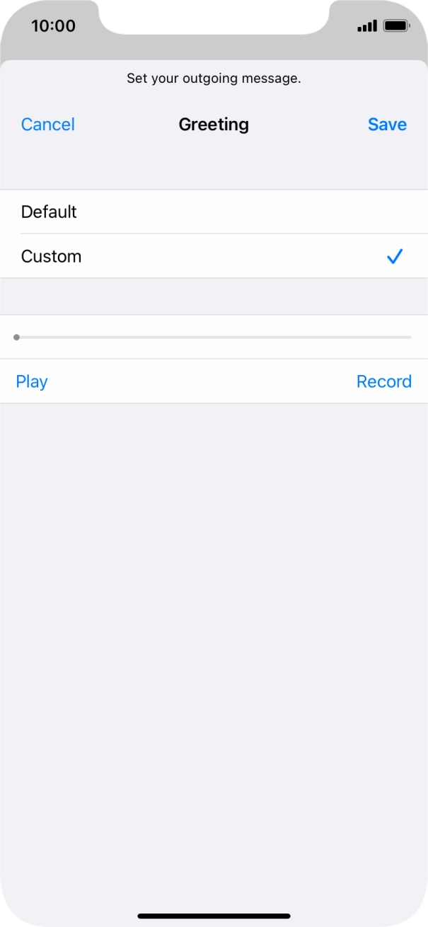 Press Play to play back your greeting. Press Play to play back your greeting.