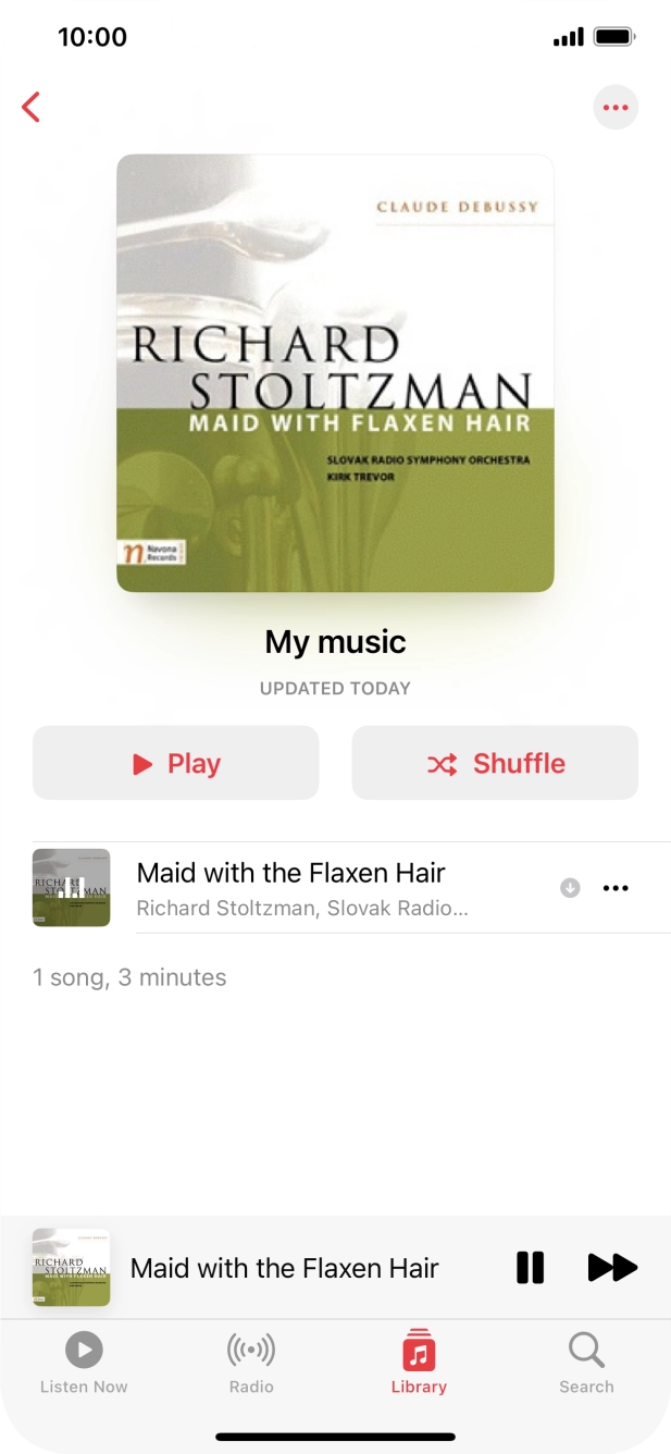 Press the song title. Press the song title.