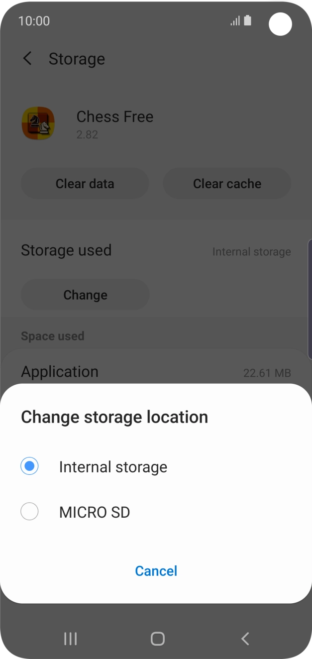 Press the name of the memory card.