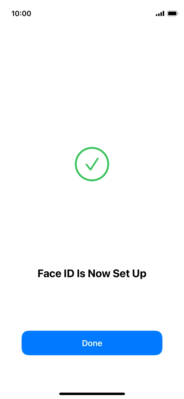 Press Done. If you haven't previously selected a phone lock code, key in a code of your own choice twice.