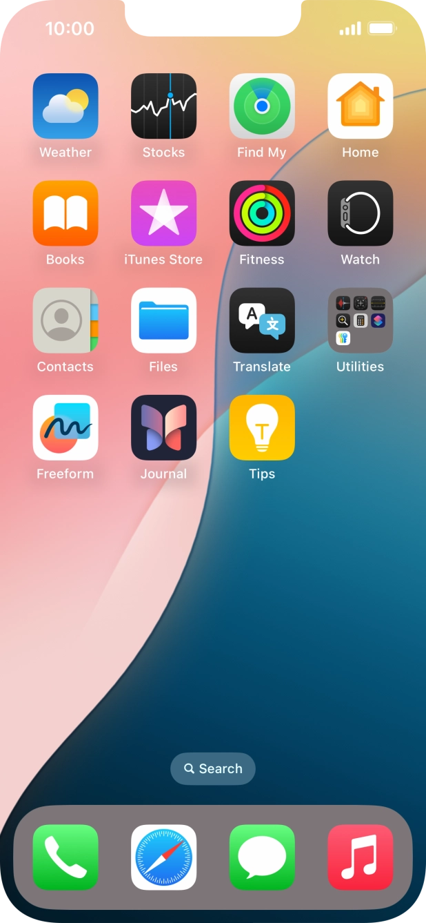 Press and hold anywhere on the home screen.