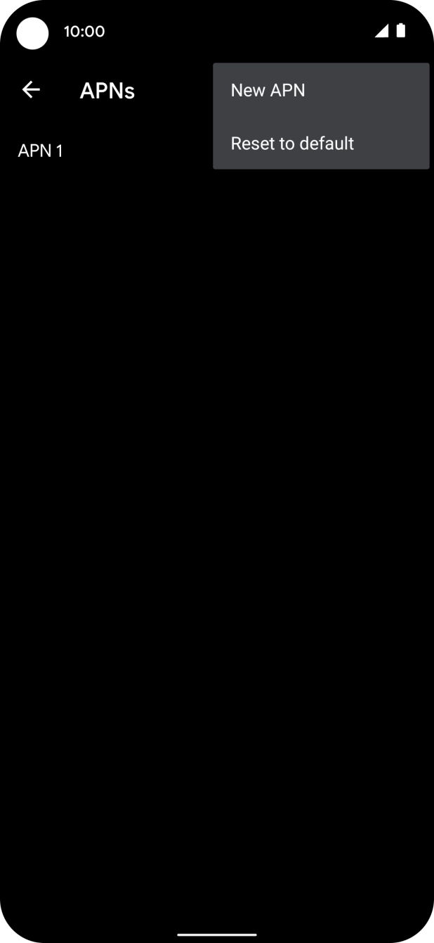 Press New APN. Press New APN.