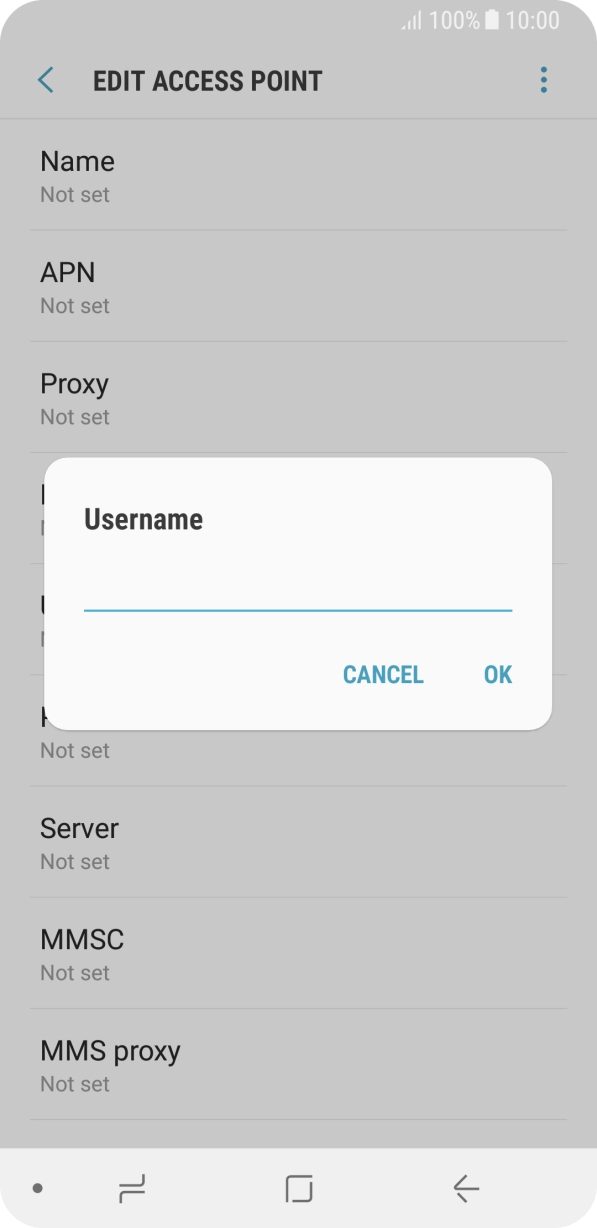 Key in o2wap and press OK.