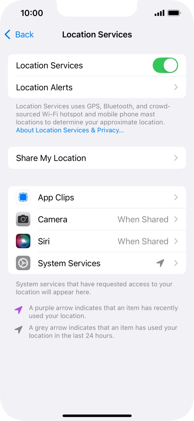 Press the required app. Press the required app.