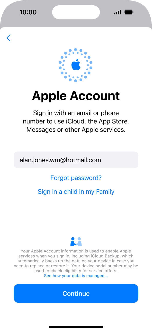 Press Continue. Press Continue.
