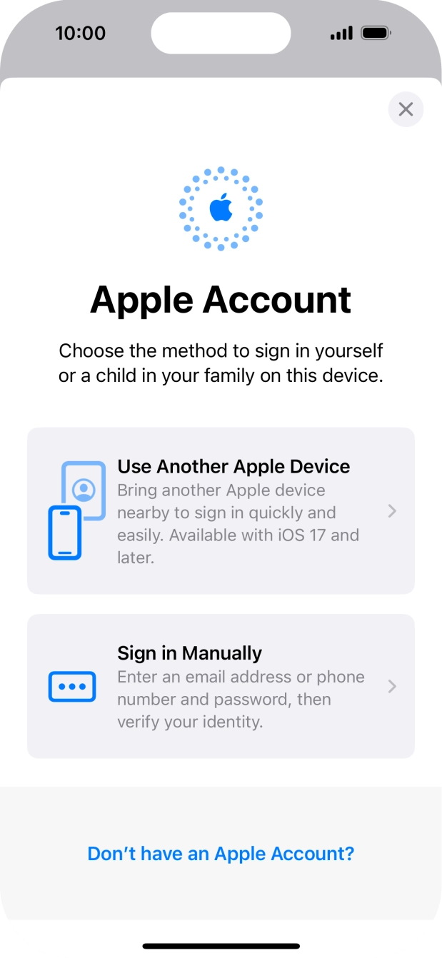 Press Sign in Manually. Press Sign in Manually.