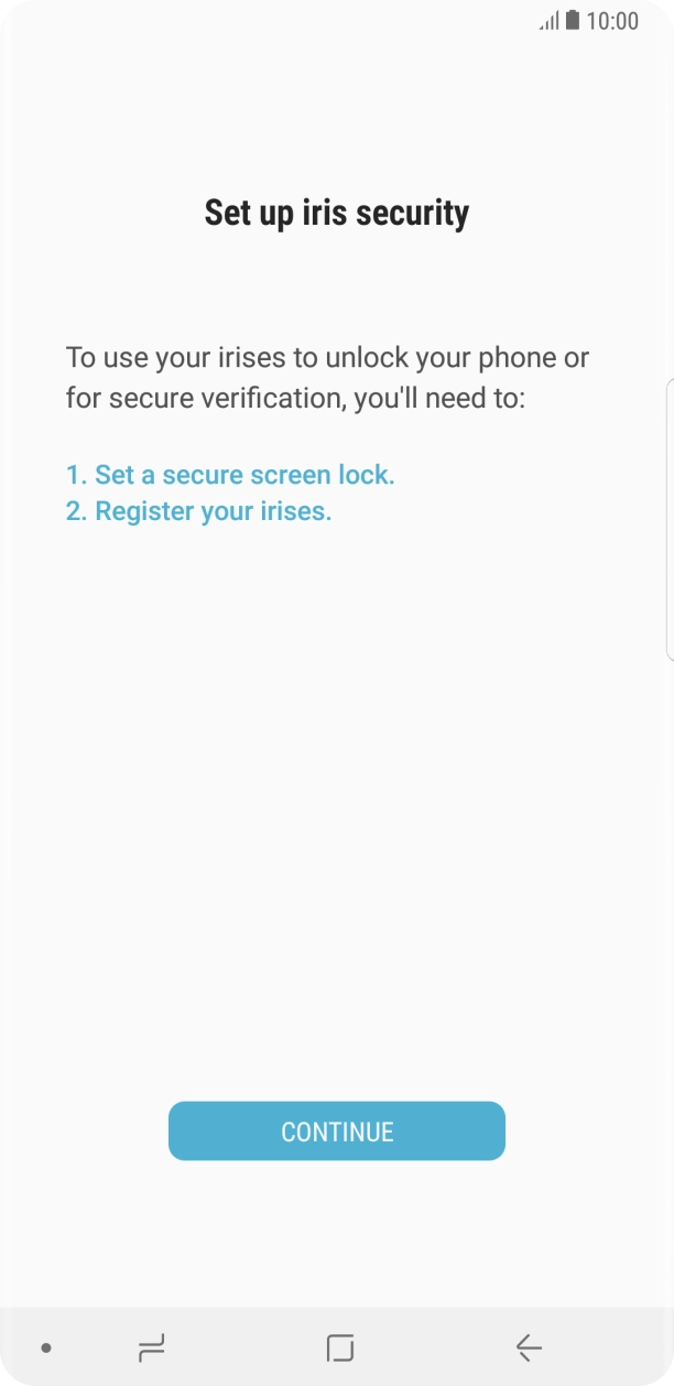 Press CONTINUE. Press CONTINUE.