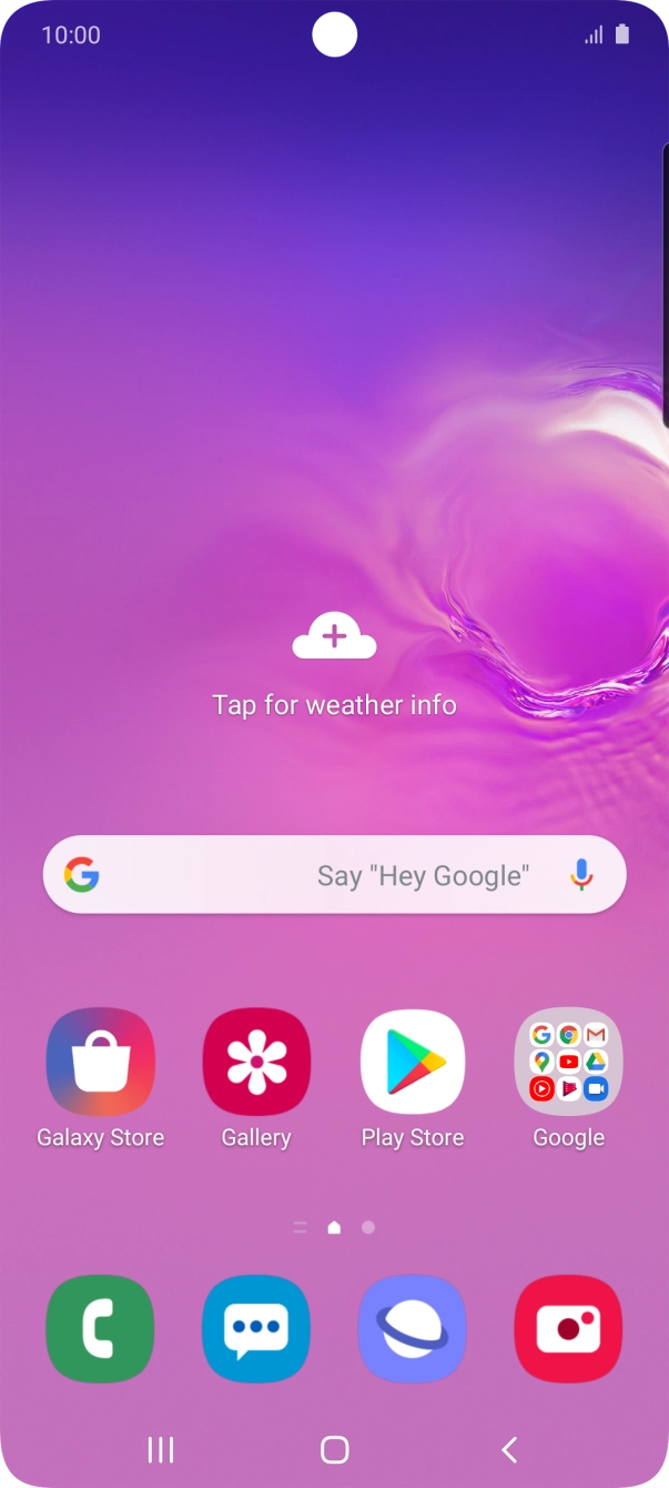 Slide two fingers downwards starting from the top of the screen.
