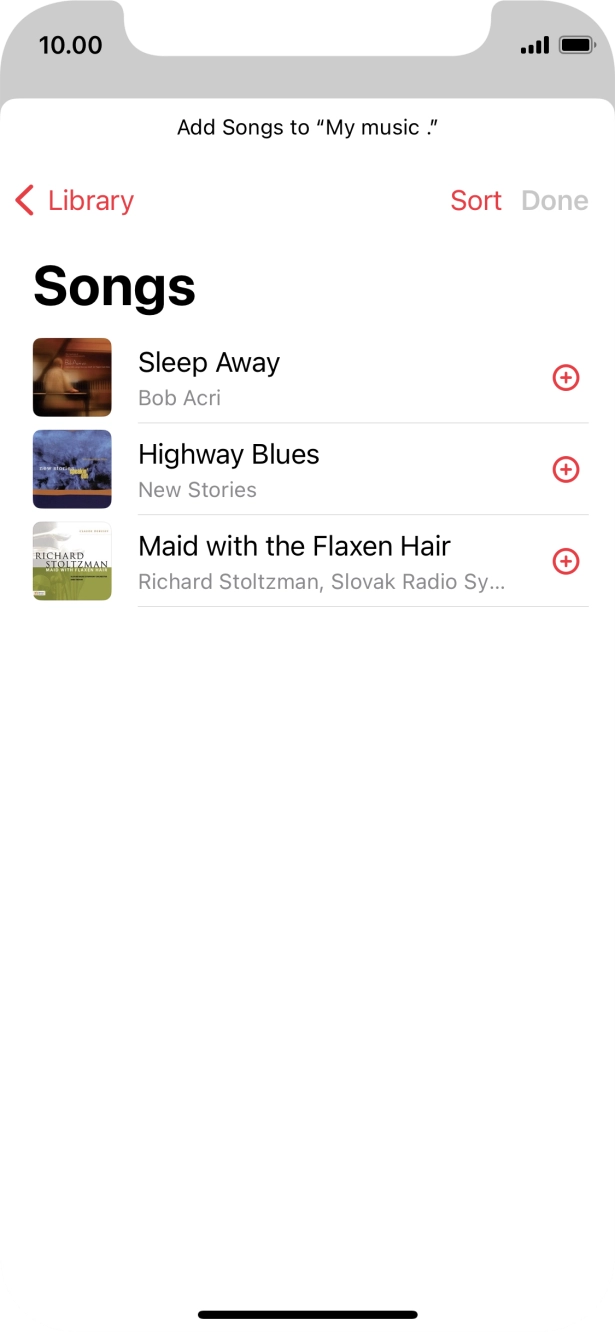 Go to the required category and press the required audio file.