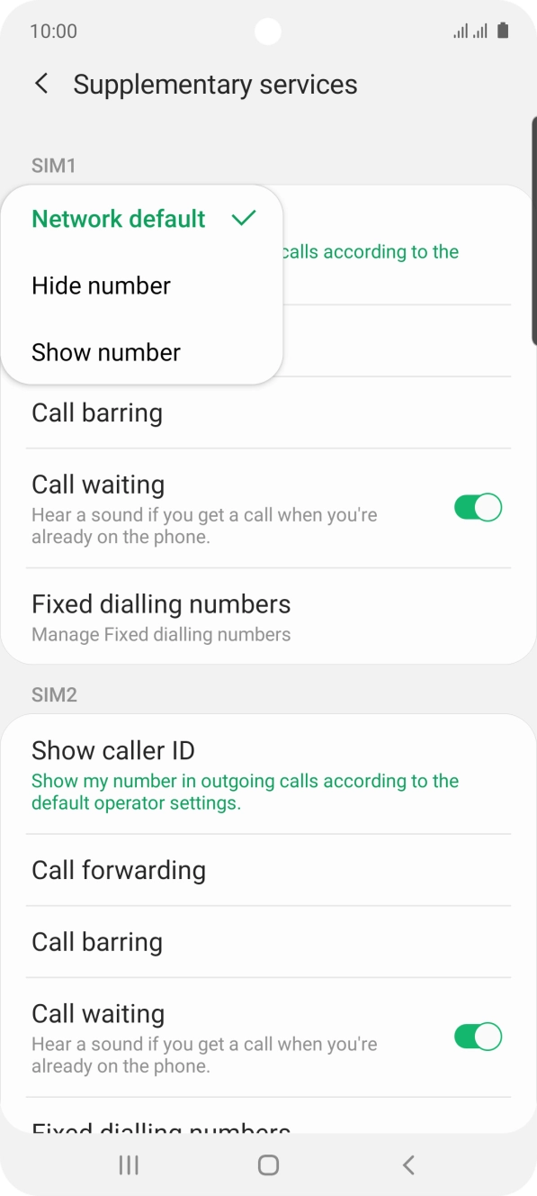 Press Show number to turn on caller identification. Press Show number to turn on caller identification.