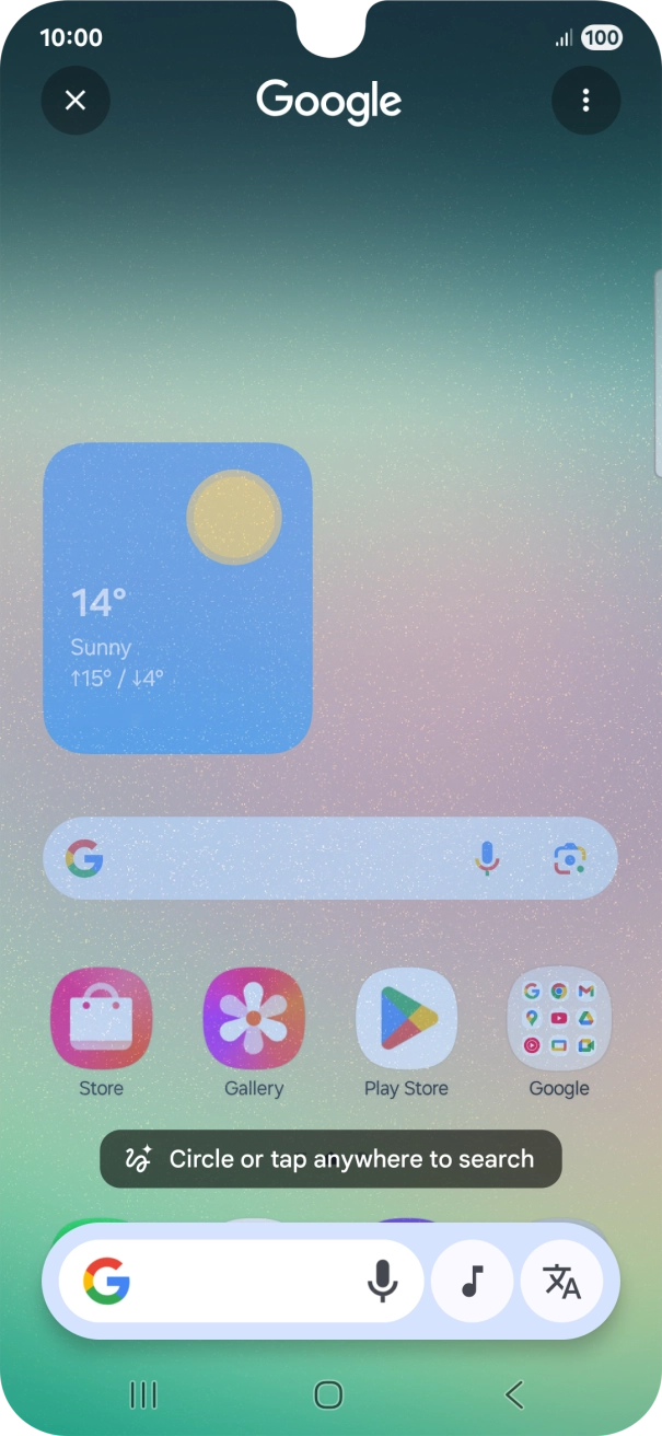 You can search for music playing near you or through the speakers on your device. Press and hold the Home key.