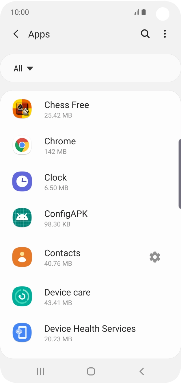 Press the required app.