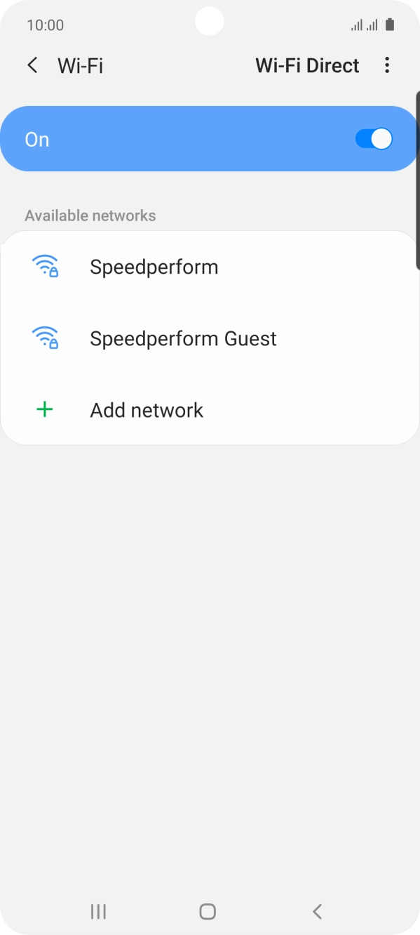 Press the required WiFi network.