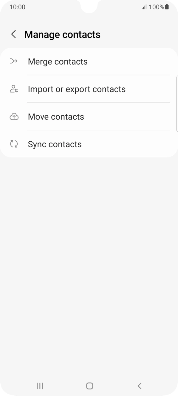 Press Import or export contacts.