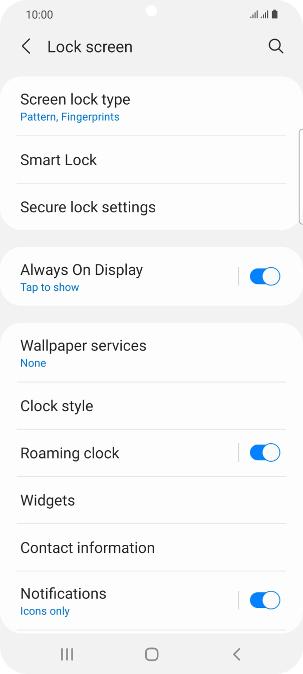 Press Screen lock type and key in the additional lock code you created earlier.