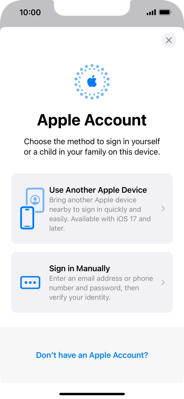 Press Sign in Manually. Press Sign in Manually.