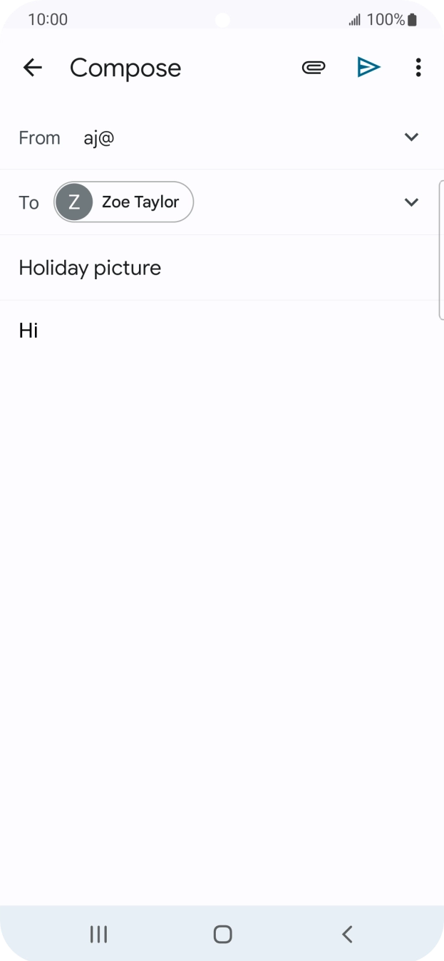 Press the attachment icon. Press the attachment icon.