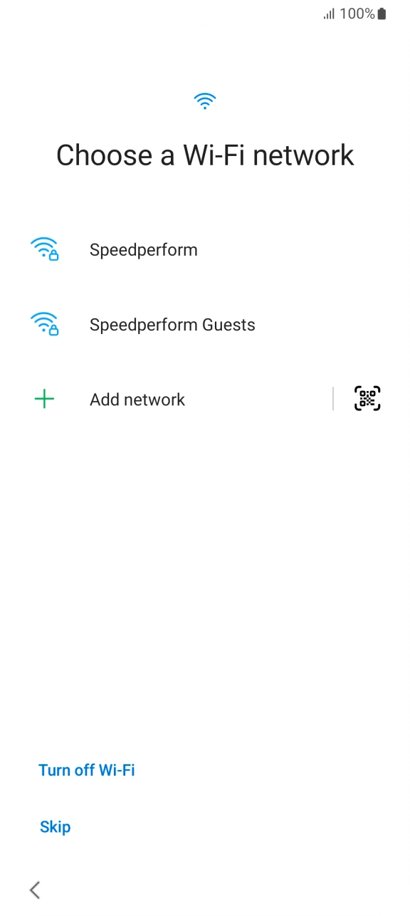 Press the required WiFi network.