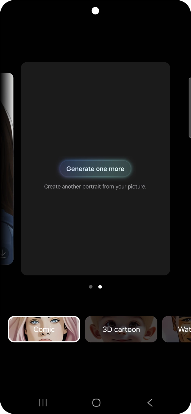 Press Generate one more to generate a new photo suggestion.