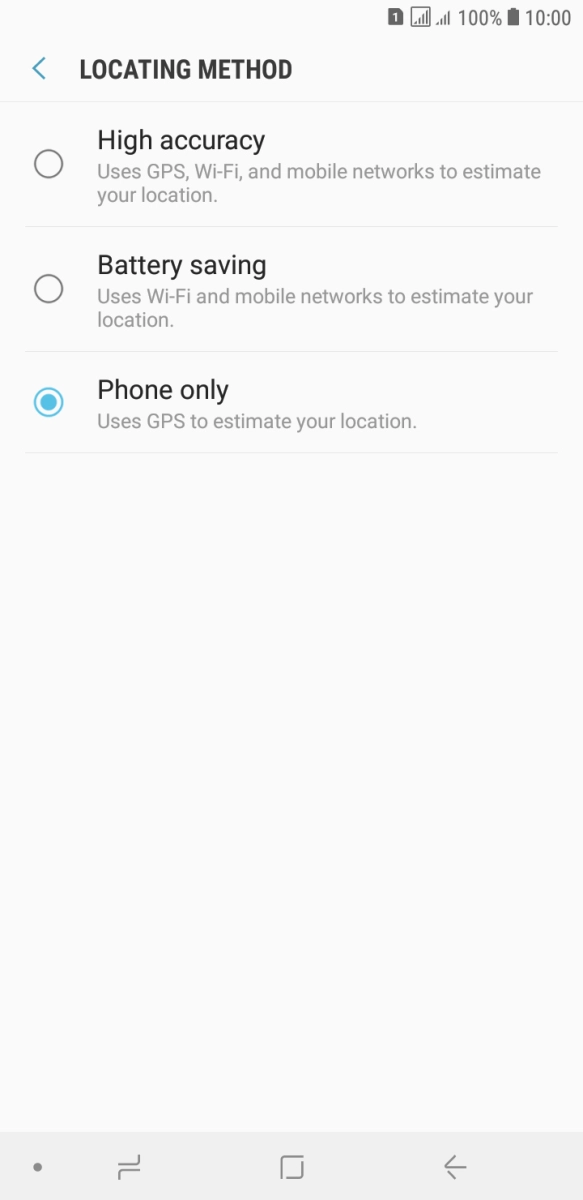 If you select High accuracy, your phone can find your exact position using the GPS satellites, the mobile network and nearby WiFi networks. Satellite-based GPS requires a clear view of the sky.