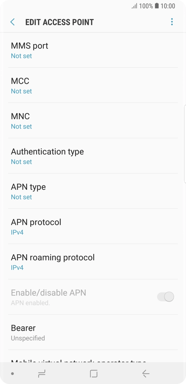 Press MMS port. Press MMS port.