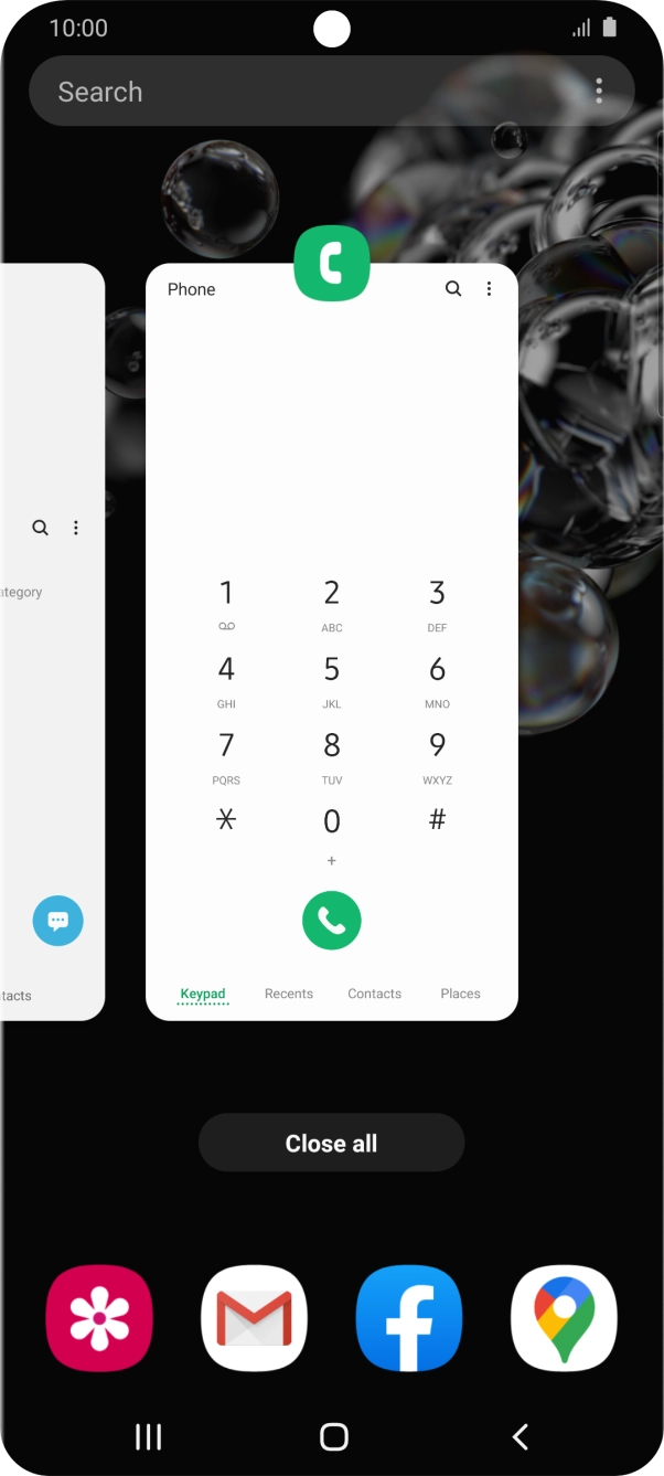 To end one running application, slide your finger upwards on the required application. To end one running application, slide your finger upwards on the required application.