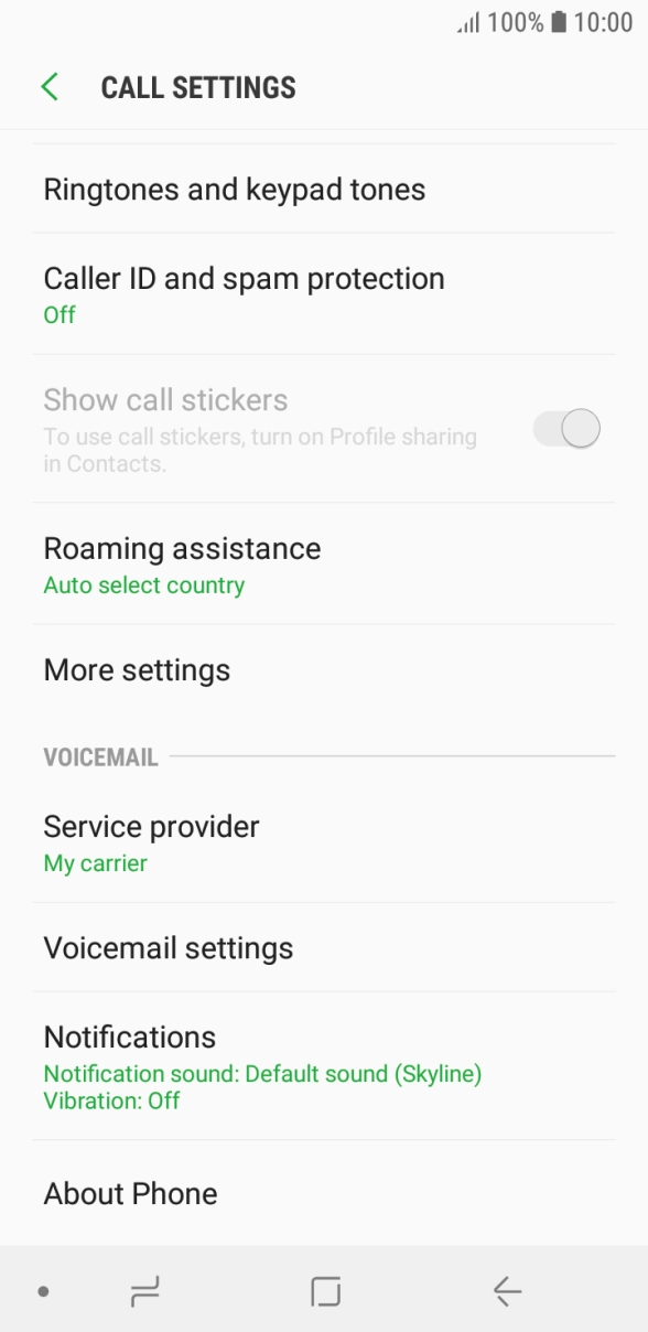 Press More settings.