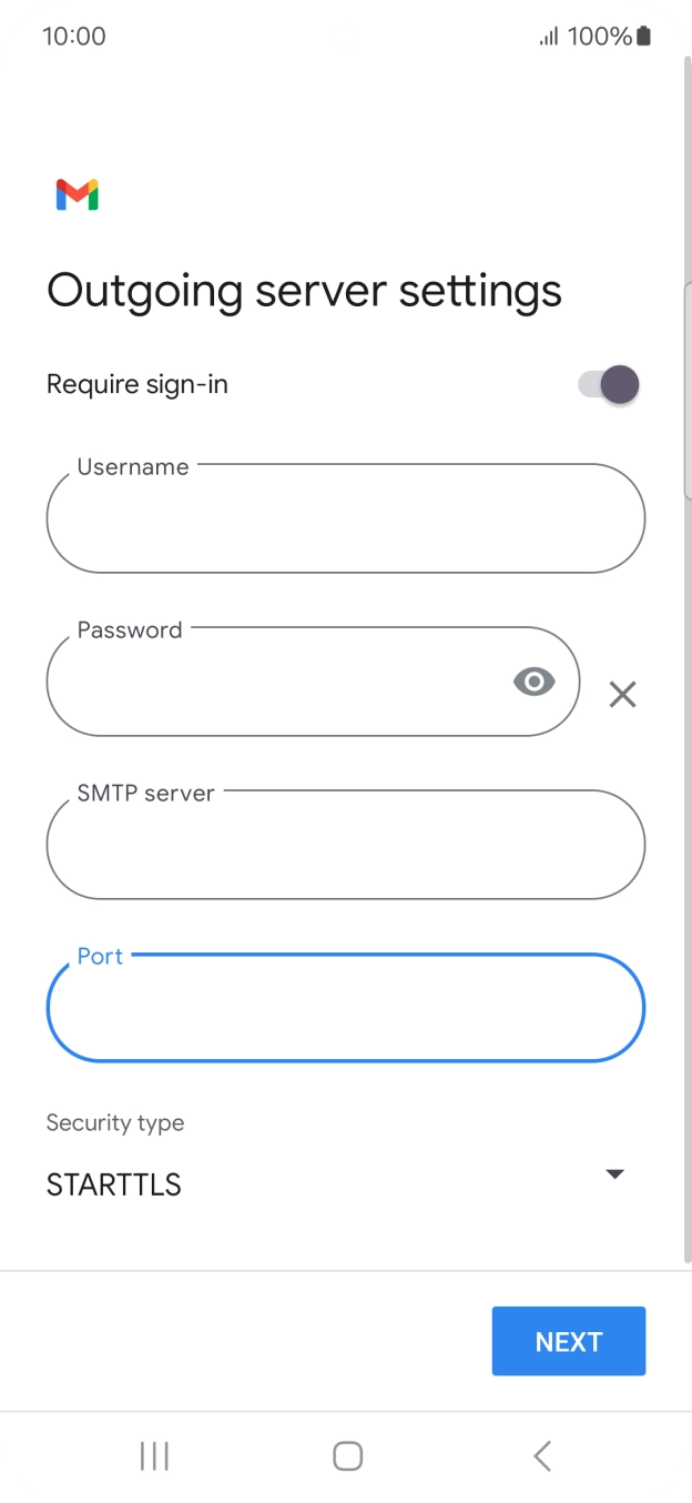 Press the drop down list below 'Security type'. Press the drop down list below 'Security type'.