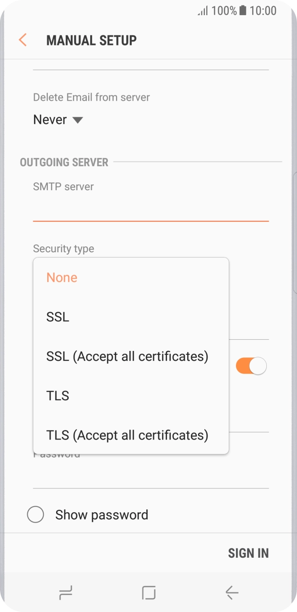 Press None to turn off the function.