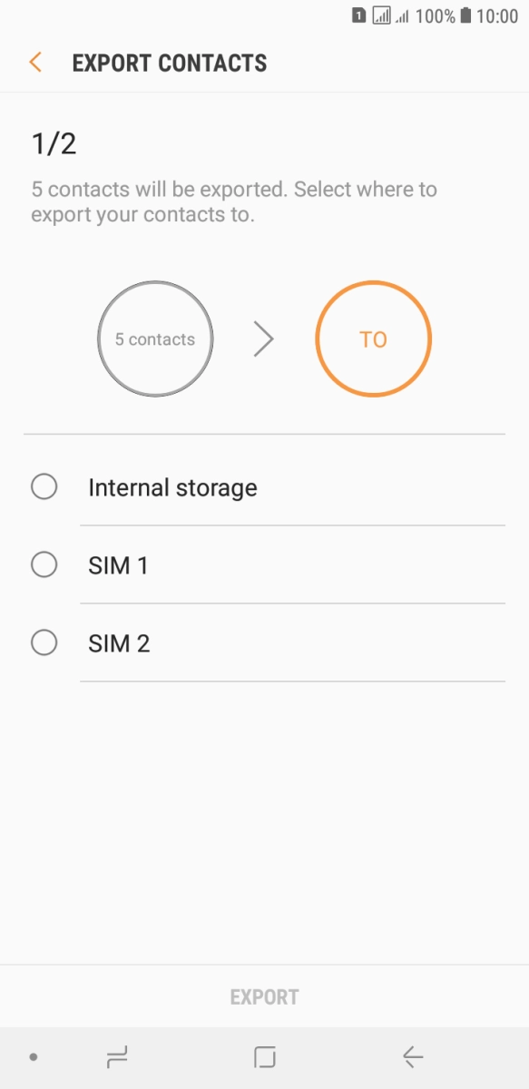 Press the required SIM.