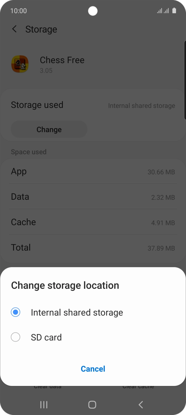 Press the name of the memory card.