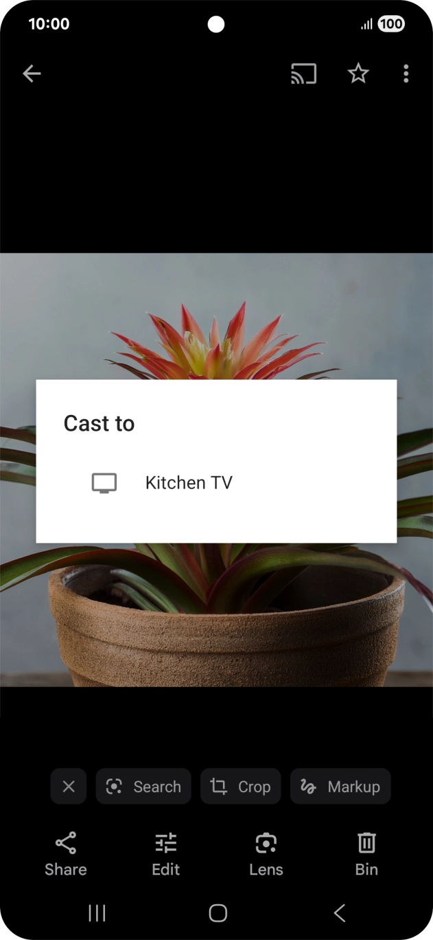 Press the required device.