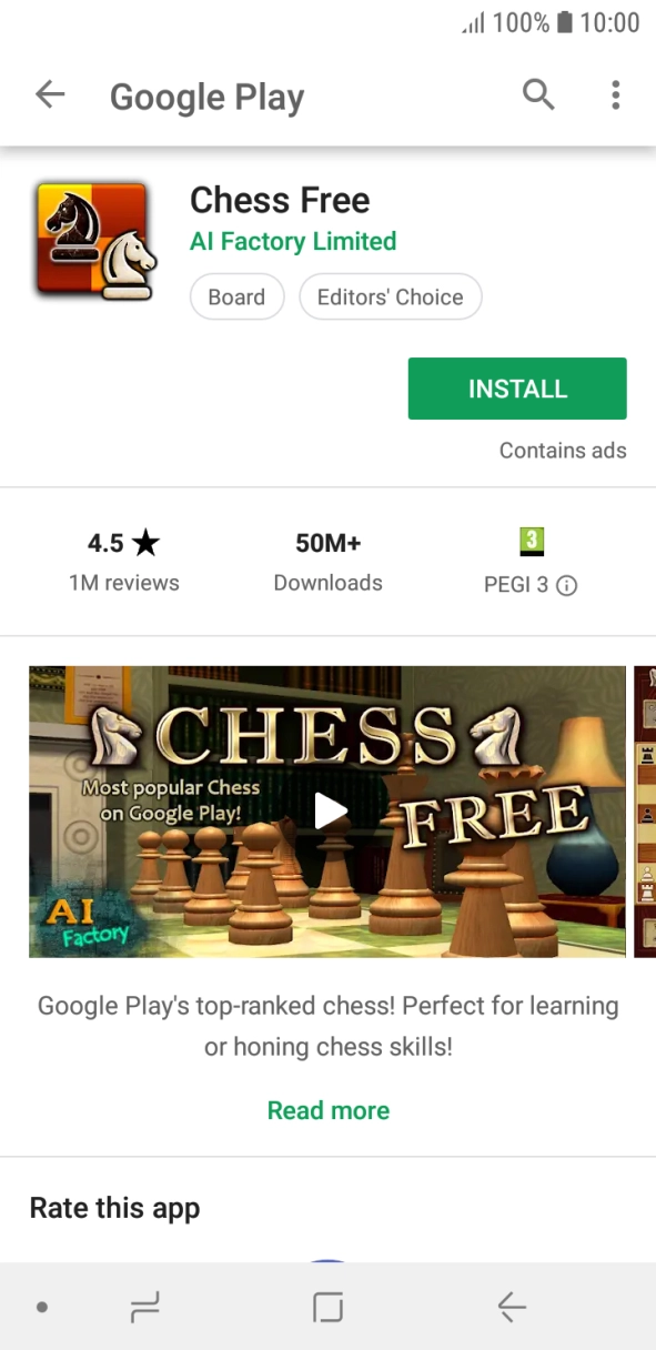 Press INSTALL and follow the instructions on the screen to install the app.