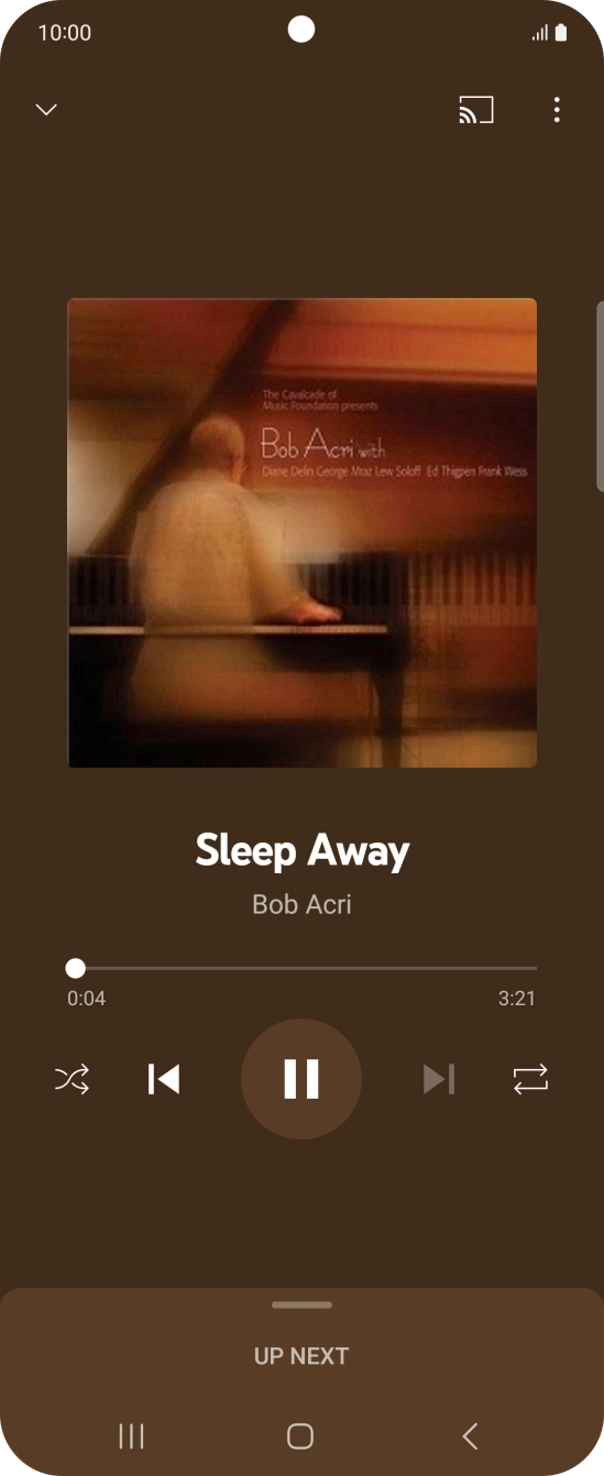 Press arrow right to go to the next audio file.