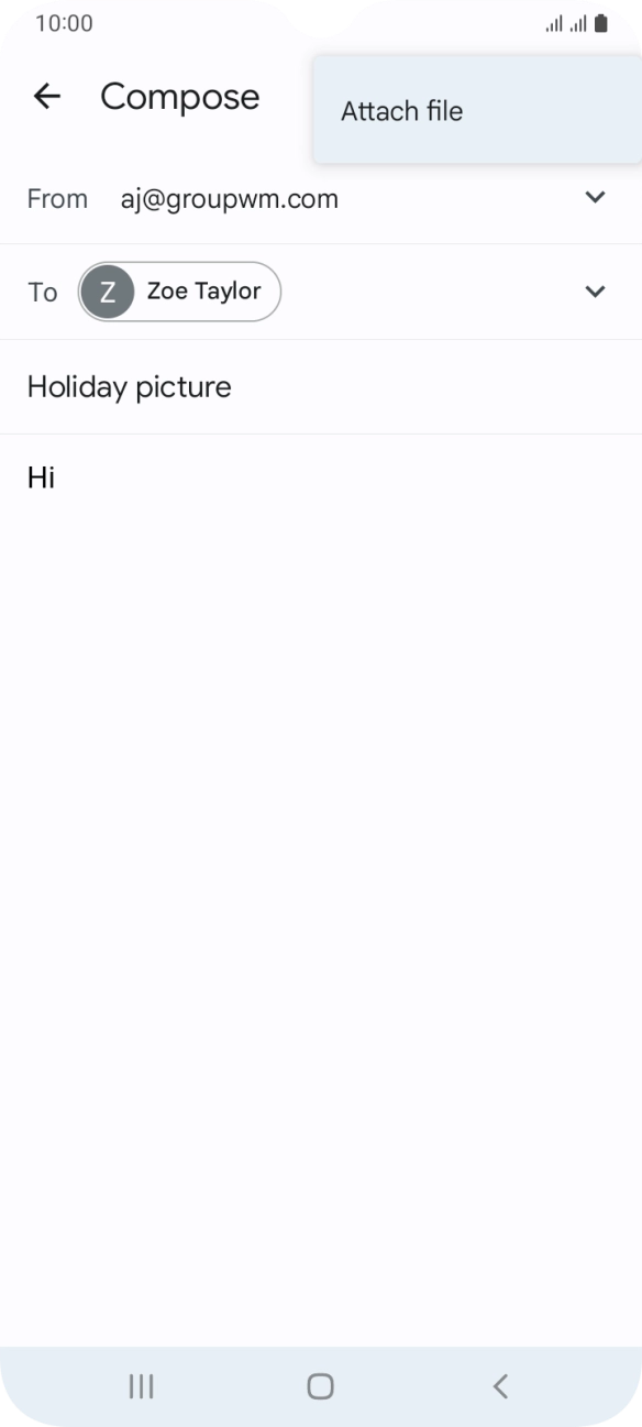Press Attach file and go to the required folder. Press Attach file and go to the required folder.