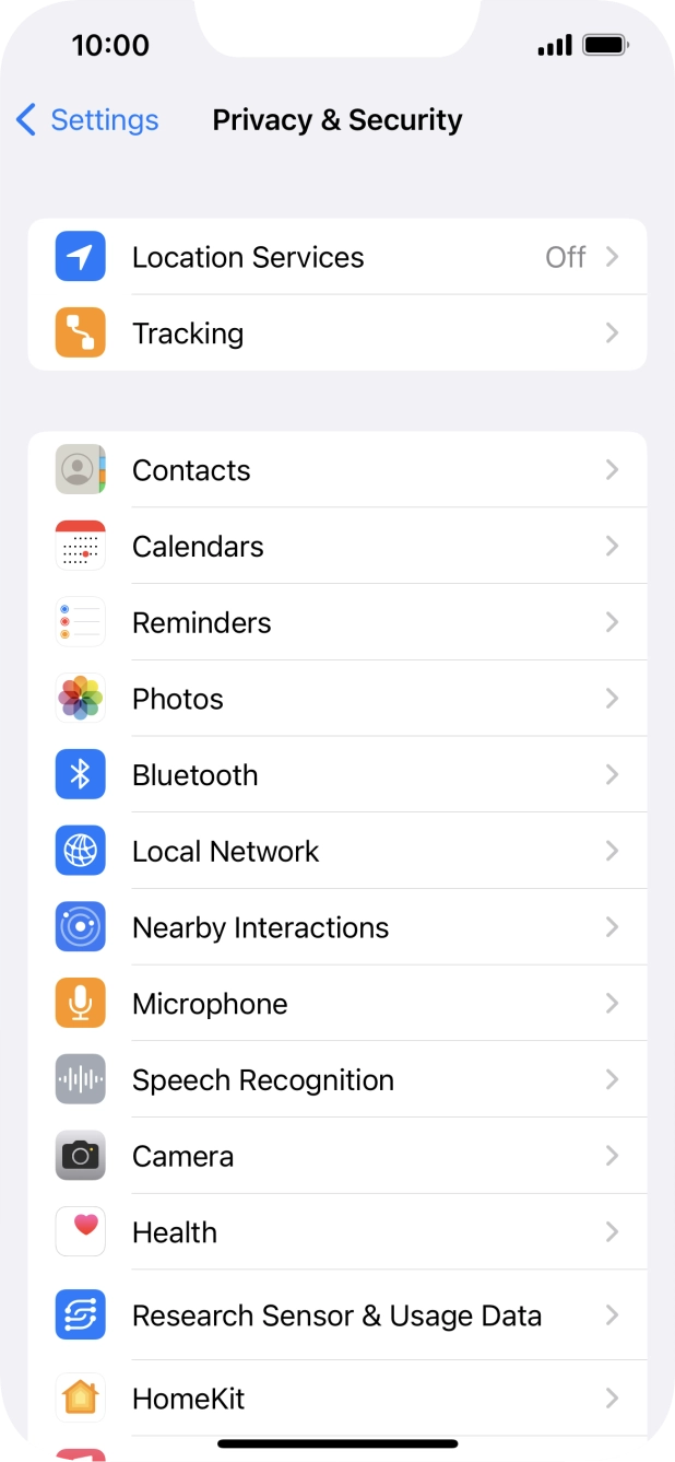 Press Location Services. Press Location Services.