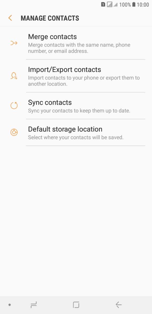 Press Import/Export contacts.
