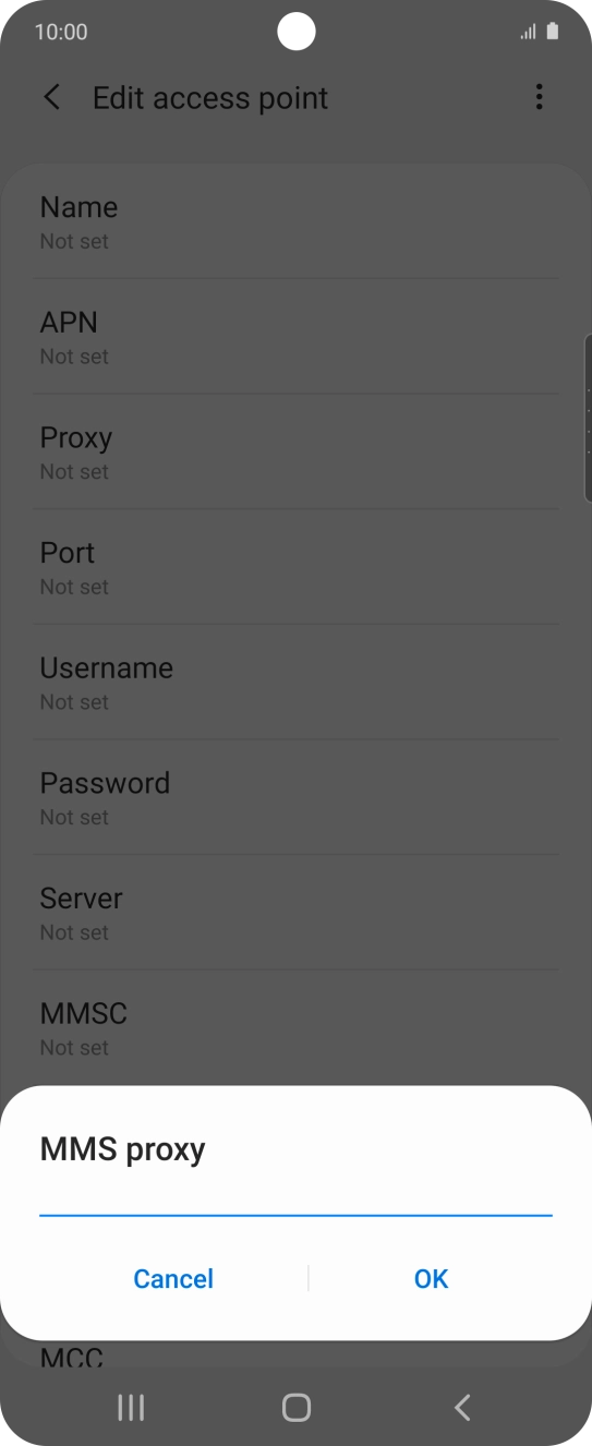 Key in 82.132.254.1 and press OK. Key in 82.132.254.1 and press OK.