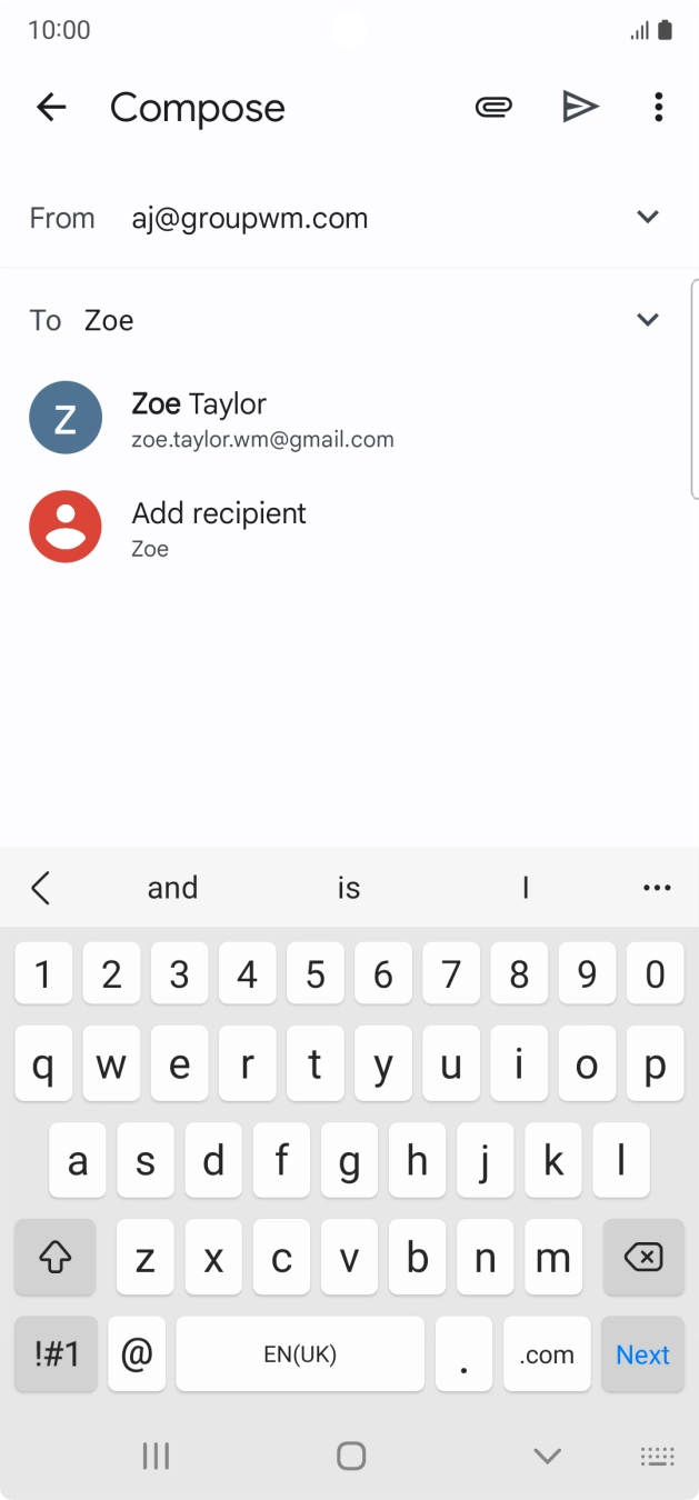 Press the required contact.