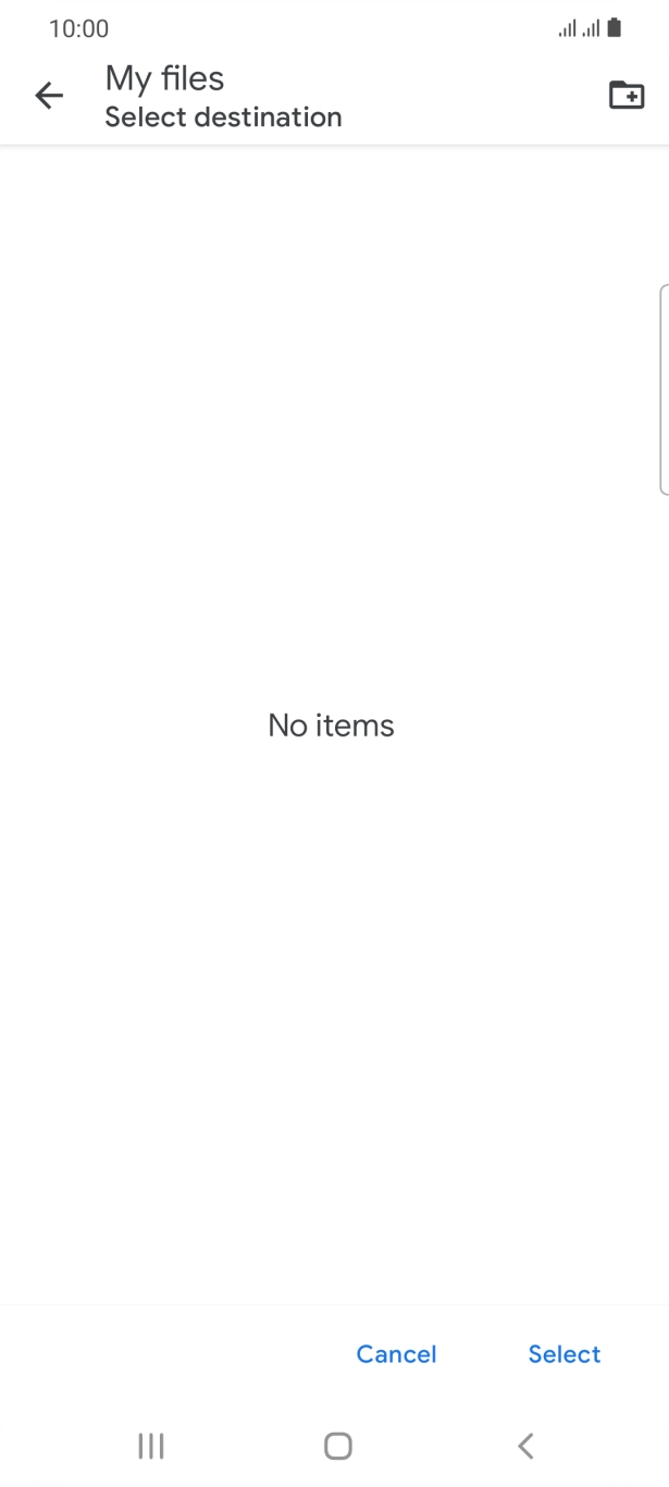To create a new folder, press the new folder icon and follow the instructions on the screen to create a new folder. To create a new folder, press the new folder icon and follow the instructions on the screen to create a new folder.