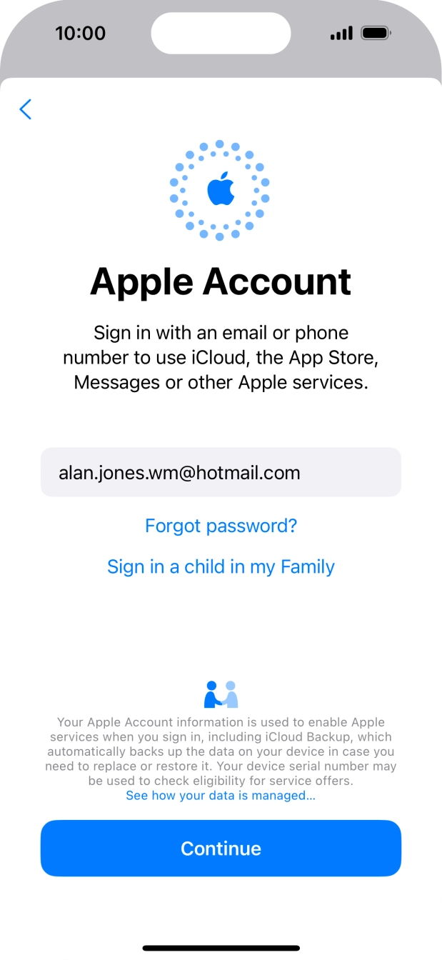 Press Continue. Press Continue.