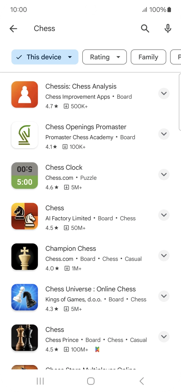 Press the required app.
