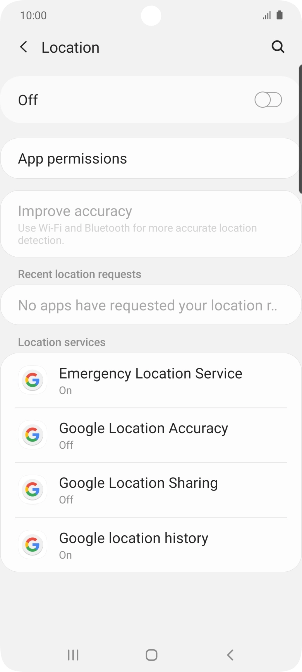 Press the indicator to turn the function on or off.