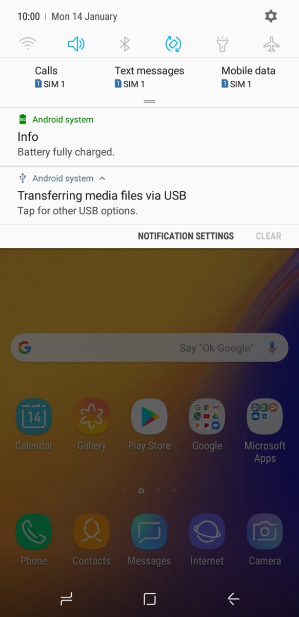 Press Tap for other USB options.. Press Tap for other USB options..