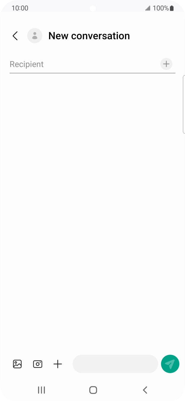 Press the search field and key in the first letters of the recipient's name.